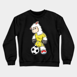 Alpaca as Soccer player with Soccer ball Crewneck Sweatshirt